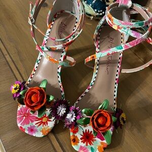 Betsey Johnson Floral Strappy Sandals